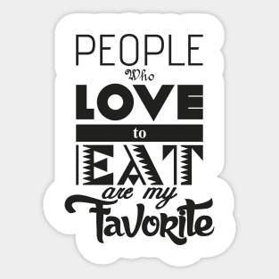 People who love to eat Sticker